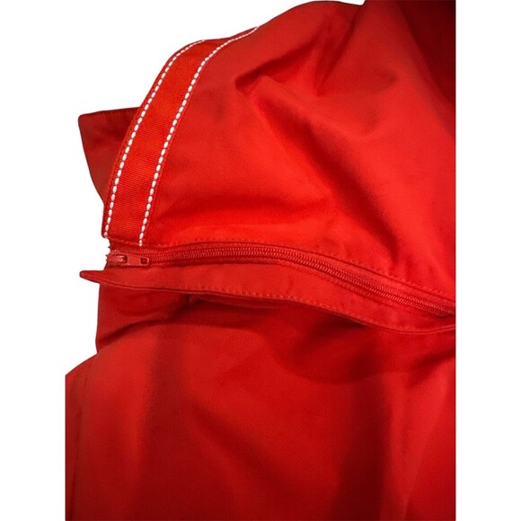 Red Dennis Basso Women's Zipper Front Lined Coat Removable Hood Jacket Size Med - Picture 7 of 11